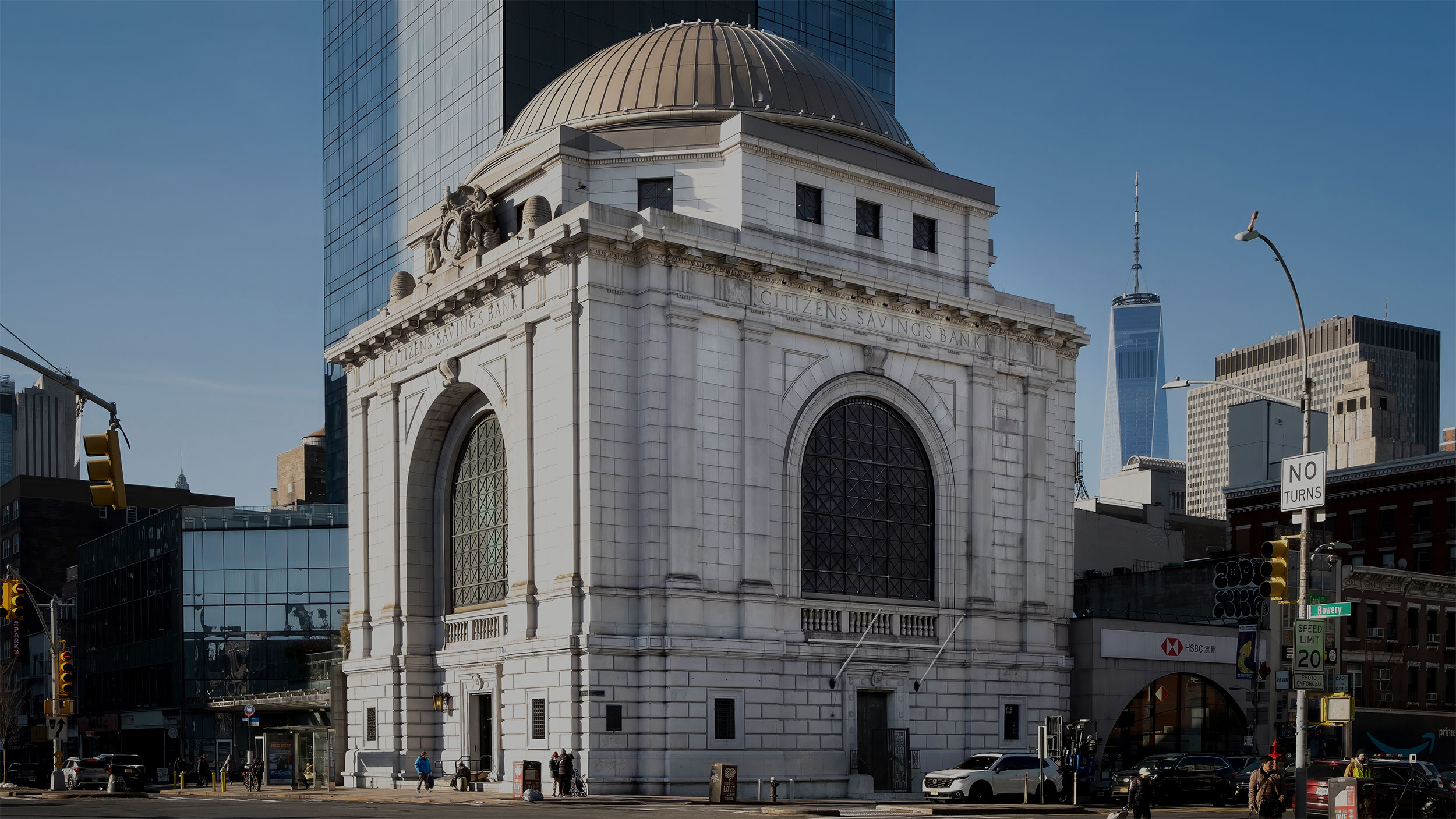 58 Bowery - historic domed building in Chinatown